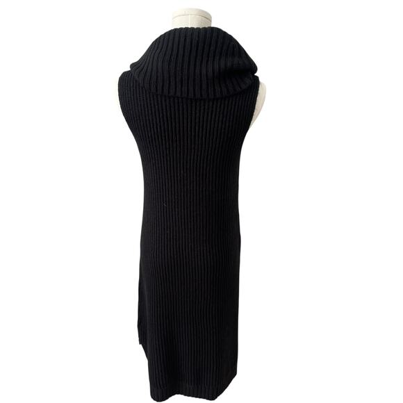 BB Dakota Cowl Neck Black Sleeveless Sweater Dress Sz S - Picture 4 of 7